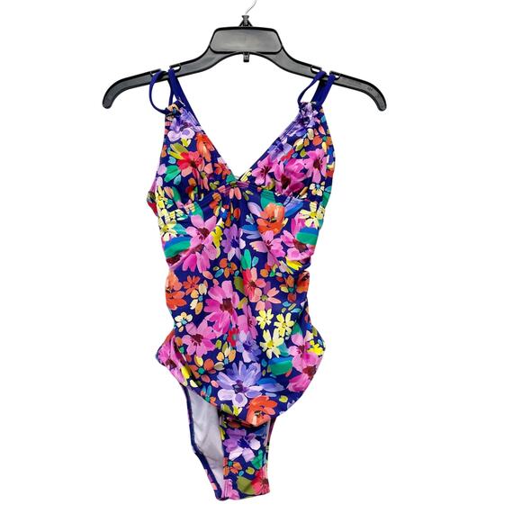 Cupshe Women's Ditsy & Petals Back O Ring One Piece Multicolor Size Small - Picture 1 of 6